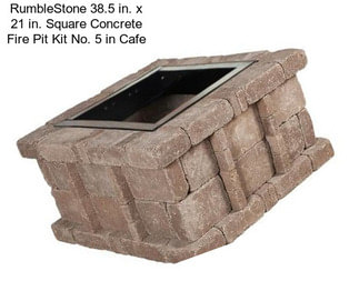 RumbleStone 38.5 in. x 21 in. Square Concrete Fire Pit Kit No. 5 in Cafe
