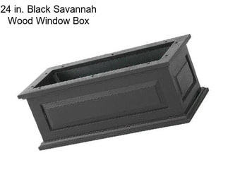 24 in. Black Savannah Wood Window Box