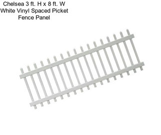 Chelsea 3 ft. H x 8 ft. W White Vinyl Spaced Picket Fence Panel