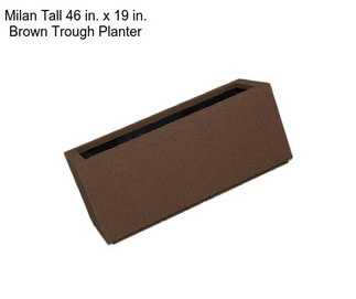 Milan Tall 46 in. x 19 in. Brown Trough Planter