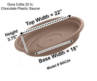 Dura Cotta 22 in. Chocolate Plastic Saucer