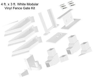 4 ft. x 3 ft. White Modular Vinyl Fence Gate Kit