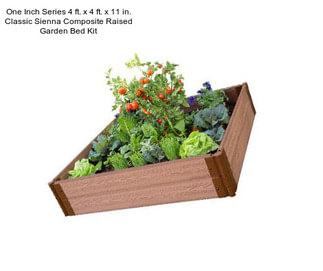 One Inch Series 4 ft. x 4 ft. x 11 in. Classic Sienna Composite Raised Garden Bed Kit