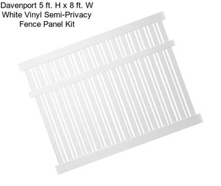 Davenport 5 ft. H x 8 ft. W White Vinyl Semi-Privacy Fence Panel Kit