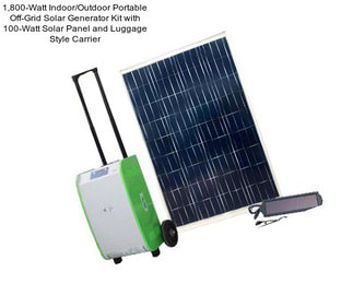 1,800-Watt Indoor/Outdoor Portable Off-Grid Solar Generator Kit with 100-Watt Solar Panel and Luggage Style Carrier