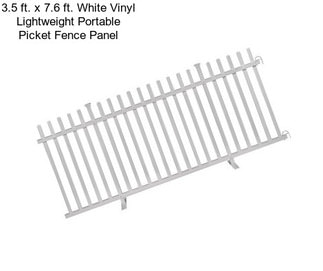 3.5 ft. x 7.6 ft. White Vinyl Lightweight Portable Picket Fence Panel