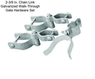 2-3/8 in. Chain Link Galvanized Walk-Through Gate Hardware Set