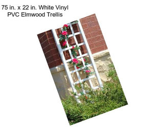 75 in. x 22 in. White Vinyl PVC Elmwood Trellis