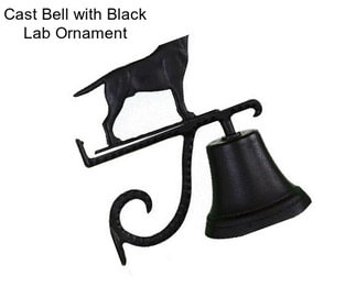 Cast Bell with Black Lab Ornament