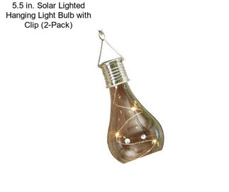 5.5 in. Solar Lighted Hanging Light Bulb with Clip (2-Pack)