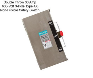Double Throw 30 Amp 600-Volt 3-Pole Type 4X Non-Fusible Safety Switch