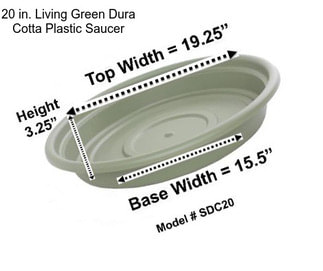 20 in. Living Green Dura Cotta Plastic Saucer