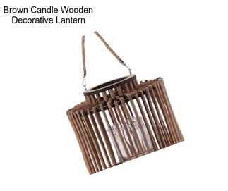 Brown Candle Wooden Decorative Lantern