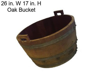 26 in. W 17 in. H Oak Bucket