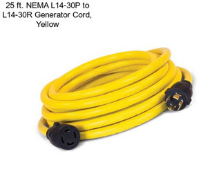 25 ft. NEMA L14-30P to L14-30R Generator Cord, Yellow