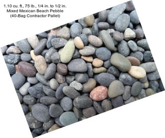 1.10 cu. ft., 75 lb., 1/4 in. to 1/2 in. Mixed Mexican Beach Pebble (40-Bag Contractor Pallet)