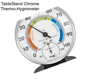 TableStand Chrome Thermo-Hygrometer