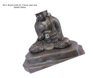 29 in. Bronze Color St. Francis Lawn and Garden Statue
