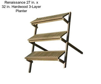 Renaissance 27 in. x 32 in. Hardwood 3-Layer Planter