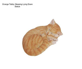 Orange Tabby Sleeping Lying Down Statue