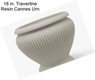 18 in. Travertine Resin Cannes Urn