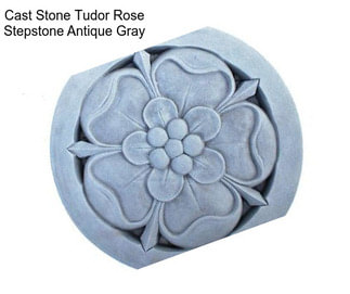 Cast Stone Tudor Rose Stepstone Antique Gray