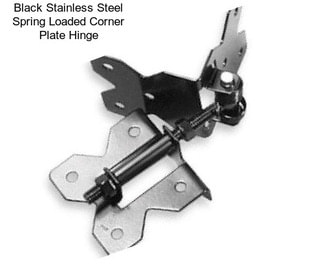 Black Stainless Steel Spring Loaded Corner Plate Hinge