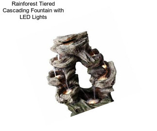 Rainforest Tiered Cascading Fountain with LED Lights
