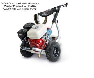 3400 PSI at 2.5 GPM Gas Pressure Washer Powered by HONDA GX200 with CAT Triplex Pump