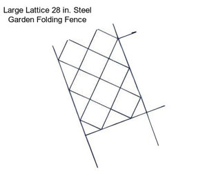 Large Lattice 28 in. Steel Garden Folding Fence