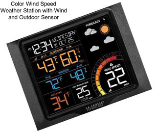 Color Wind Speed Weather Station with Wind and Outdoor Sensor