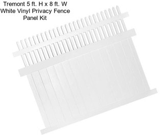 Tremont 5 ft. H x 8 ft. W White Vinyl Privacy Fence Panel Kit