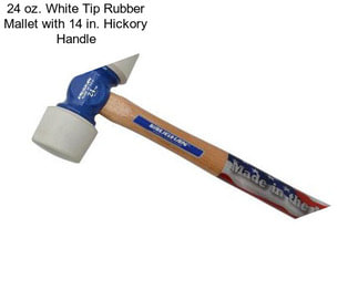 24 oz. White Tip Rubber Mallet with 14 in. Hickory Handle