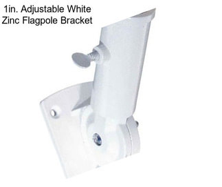 1in. Adjustable White Zinc Flagpole Bracket