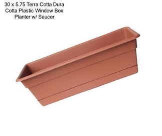 30 x 5.75 Terra Cotta Dura Cotta Plastic Window Box Planter w/ Saucer