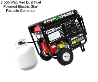 8,000-Watt Red Dual Fuel Powered Electric Start Portable Generator