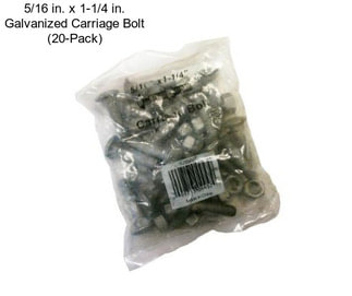 5/16 in. x 1-1/4 in. Galvanized Carriage Bolt (20-Pack)