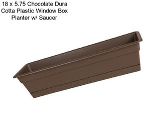 18 x 5.75 Chocolate Dura Cotta Plastic Window Box Planter w/ Saucer