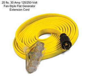 25 fts. 30 Amp 125/250-Volt Fan-Style Flat Generator Extension Cord