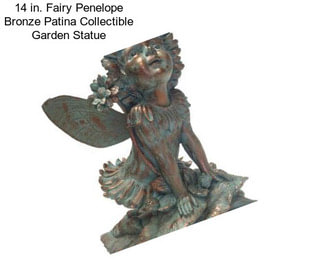 14 in. Fairy Penelope Bronze Patina Collectible Garden Statue