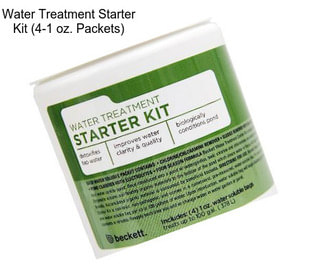 Water Treatment Starter Kit (4-1 oz. Packets)