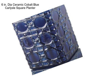 6 in. Dia Ceramic Cobalt Blue Carlysle Square Planter