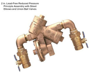 2 in. Lead-Free Reduced Pressure Principle Assembly with Street Elbows and Union Ball Valves