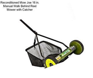 Reconditioned Mow Joe 16 in. Manual Walk Behind Reel Mower with Catcher
