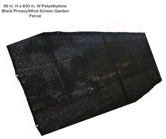 96 in. H x 600 in. W Polyethylene Black Privacy/Wind Screen Garden Fence