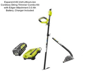 Expand-It 40-Volt Lithium-Ion Cordless String Trimmer Combo Kit with Edger Attachment 3.0 Ah Battery, Charger Included