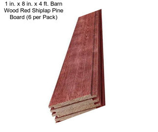 1 in. x 8 in. x 4 ft. Barn Wood Red Shiplap Pine Board (6 per Pack)