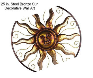 25 in. Steel Bronze Sun Decorative Wall Art