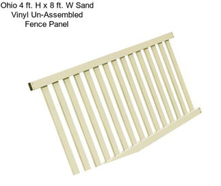 Ohio 4 ft. H x 8 ft. W Sand Vinyl Un-Assembled Fence Panel