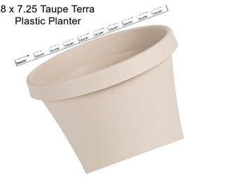 8 x 7.25 Taupe Terra Plastic Planter